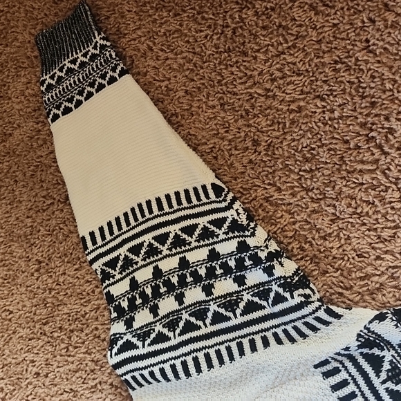 Express cardigan tunic oversized sweater drop shoulder black white XS - Picture 4 of 9